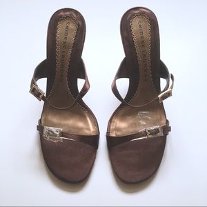 NIB Chinese Laundry Brown Satin Heels